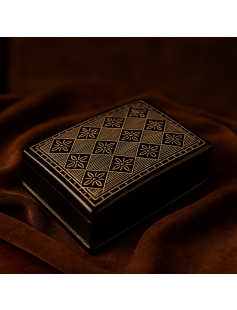 Bidri Box with Pure Silver Charkali Inlay 804