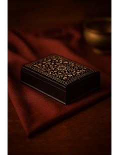 Bidri Box with Pure Silver Sheet Inlay 806