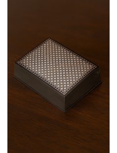 Bidri Box with Pure Silver Star Inlay 811