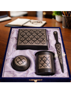 Handcrafted Bidri Office Desk Set 843