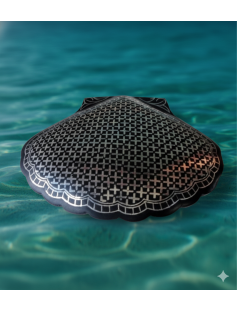 Handcrafted Bidri Box – Pure Silver Star Inlay 875