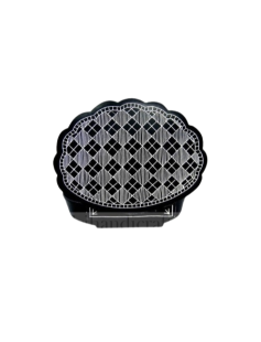 Handcrafted Bidri Shell Shape Box – Pure Silver Wire Inlay 876