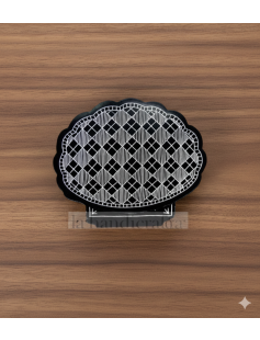 Handcrafted Bidri Shell Shape Box – Pure Silver Wire Inlay 876