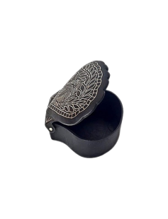 Mini Handcrafted Bidri Box – Pure Silver Wire Inlay 878