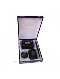 Handcrafted Bidri Office Set – Pure Silver Wire Inlay 885